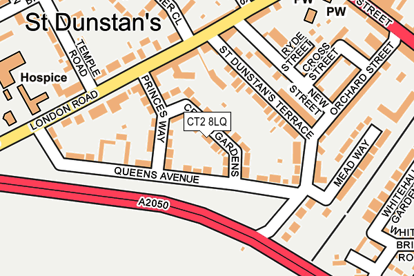 CT2 8LQ map - OS OpenMap – Local (Ordnance Survey)