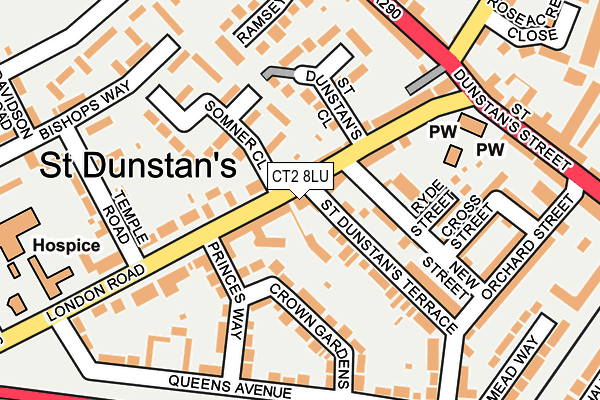 CT2 8LU map - OS OpenMap – Local (Ordnance Survey)