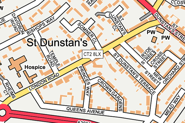 CT2 8LX map - OS OpenMap – Local (Ordnance Survey)