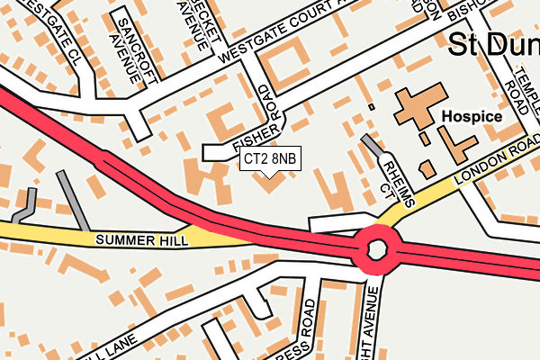 CT2 8NB map - OS OpenMap – Local (Ordnance Survey)