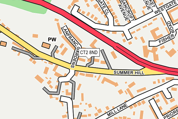 CT2 8ND map - OS OpenMap – Local (Ordnance Survey)