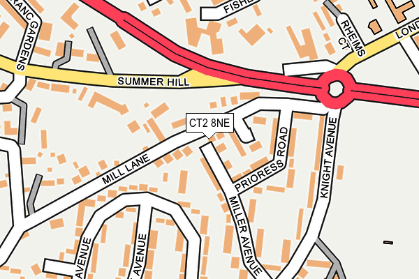 CT2 8NE map - OS OpenMap – Local (Ordnance Survey)