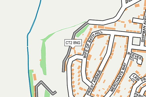 CT2 8NG map - OS OpenMap – Local (Ordnance Survey)