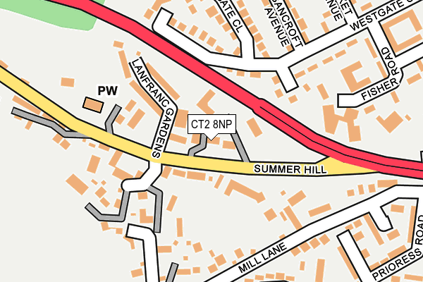CT2 8NP map - OS OpenMap – Local (Ordnance Survey)