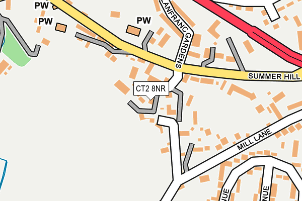 CT2 8NR map - OS OpenMap – Local (Ordnance Survey)