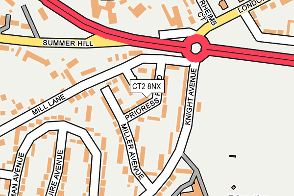 CT2 8NX map - OS OpenMap – Local (Ordnance Survey)