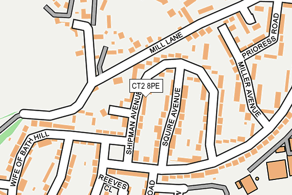 CT2 8PE map - OS OpenMap – Local (Ordnance Survey)
