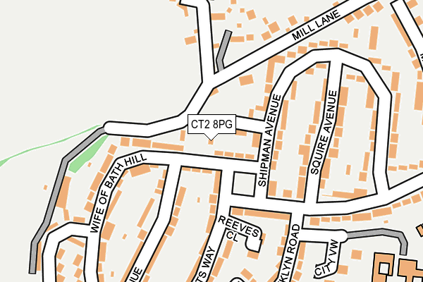 CT2 8PG map - OS OpenMap – Local (Ordnance Survey)