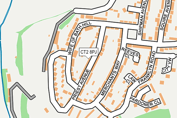 CT2 8PJ map - OS OpenMap – Local (Ordnance Survey)