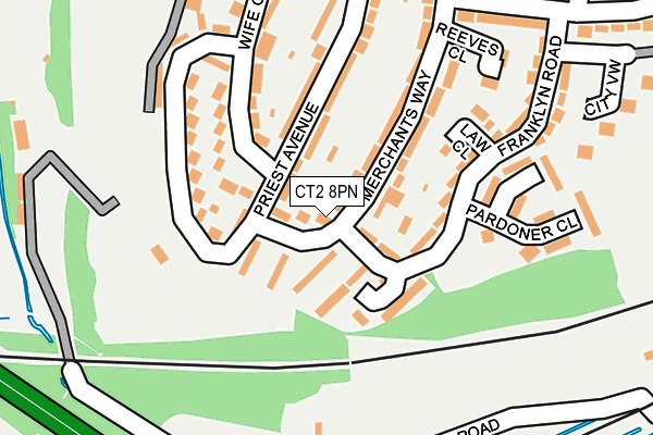 CT2 8PN map - OS OpenMap – Local (Ordnance Survey)