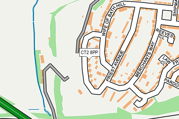 CT2 8PP map - OS OpenMap – Local (Ordnance Survey)