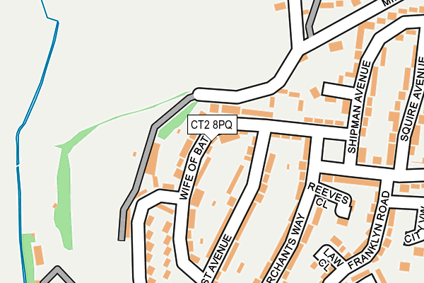 CT2 8PQ map - OS OpenMap – Local (Ordnance Survey)