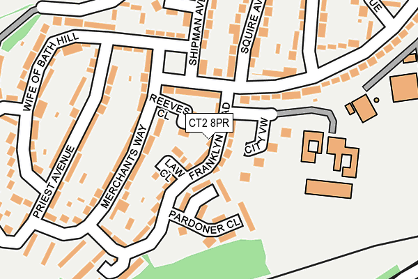 CT2 8PR map - OS OpenMap – Local (Ordnance Survey)