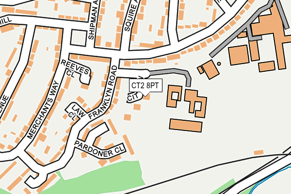 CT2 8PT map - OS OpenMap – Local (Ordnance Survey)