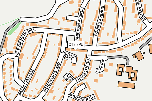 CT2 8PU map - OS OpenMap – Local (Ordnance Survey)