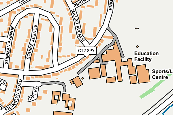 CT2 8PY map - OS OpenMap – Local (Ordnance Survey)