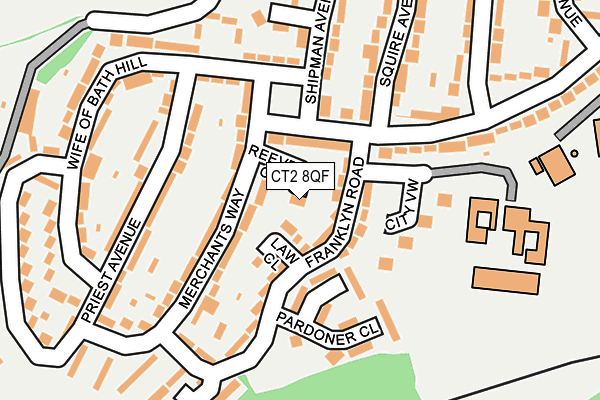 CT2 8QF map - OS OpenMap – Local (Ordnance Survey)