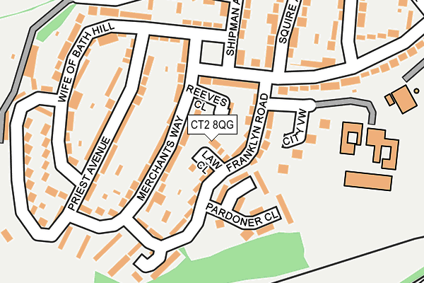 CT2 8QG map - OS OpenMap – Local (Ordnance Survey)