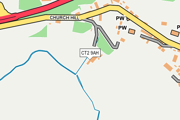 CT2 9AH map - OS OpenMap – Local (Ordnance Survey)