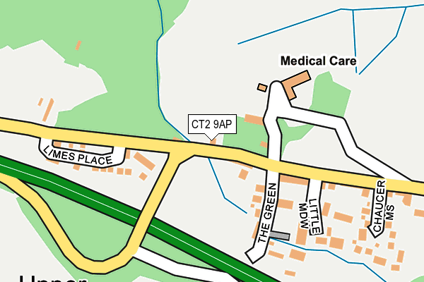 CT2 9AP map - OS OpenMap – Local (Ordnance Survey)