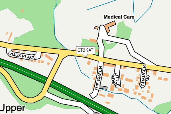 CT2 9AT map - OS OpenMap – Local (Ordnance Survey)