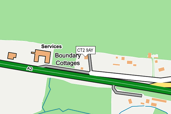 CT2 9AY map - OS OpenMap – Local (Ordnance Survey)