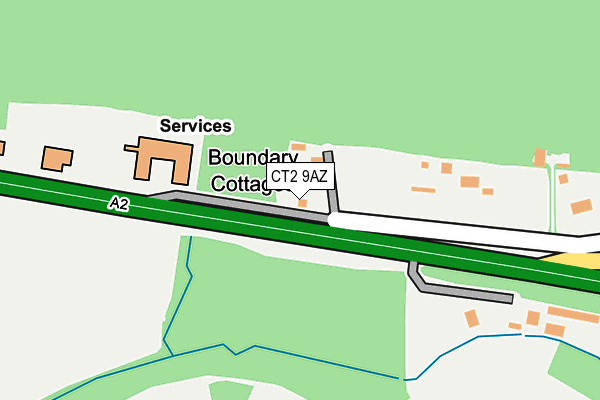 CT2 9AZ map - OS OpenMap – Local (Ordnance Survey)