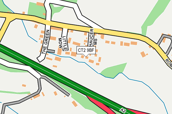 CT2 9BF map - OS OpenMap – Local (Ordnance Survey)