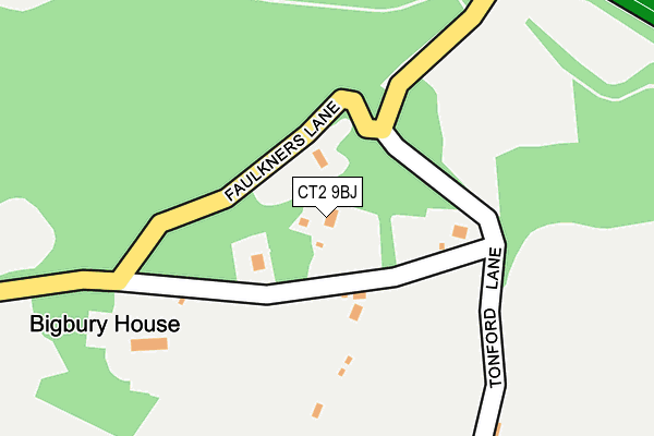 CT2 9BJ map - OS OpenMap – Local (Ordnance Survey)