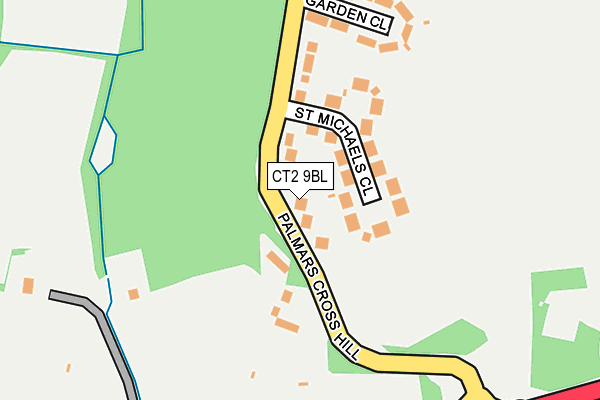 CT2 9BL map - OS OpenMap – Local (Ordnance Survey)