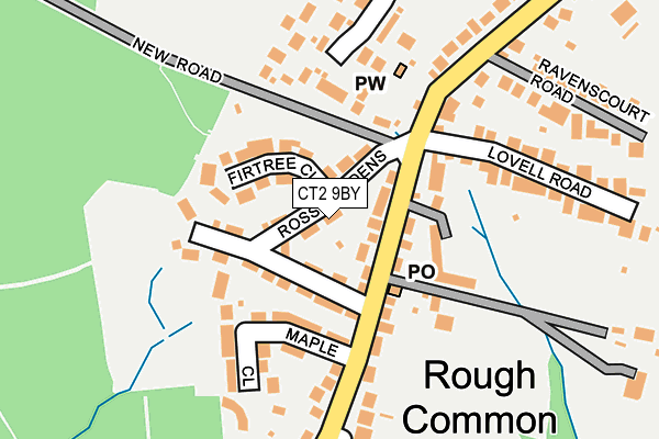 CT2 9BY map - OS OpenMap – Local (Ordnance Survey)