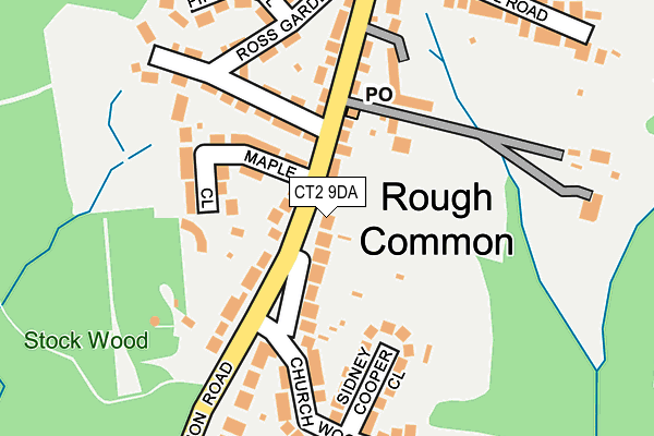 CT2 9DA map - OS OpenMap – Local (Ordnance Survey)