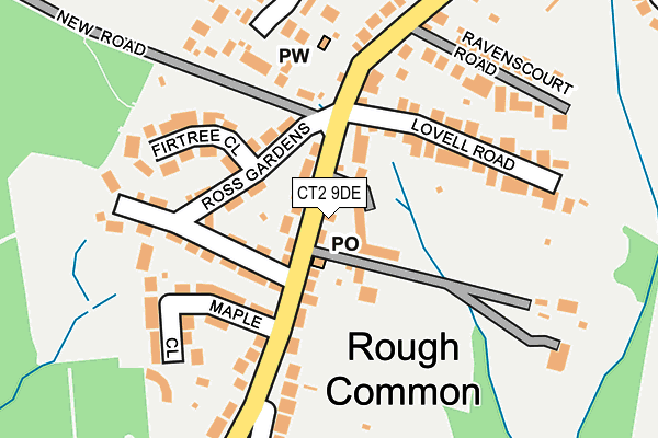 CT2 9DE map - OS OpenMap – Local (Ordnance Survey)