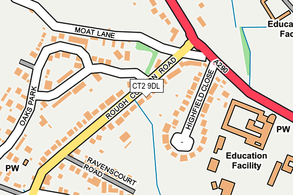 CT2 9DL map - OS OpenMap – Local (Ordnance Survey)