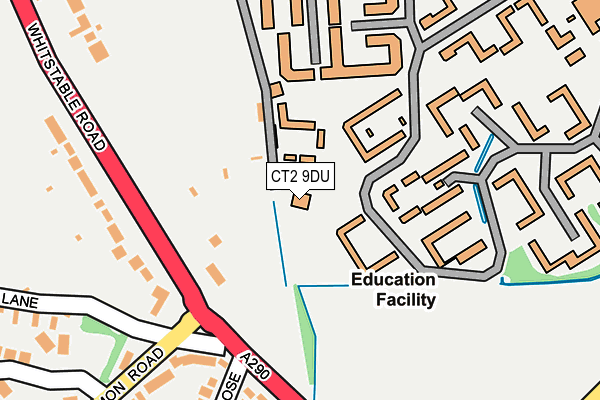 CT2 9DU map - OS OpenMap – Local (Ordnance Survey)