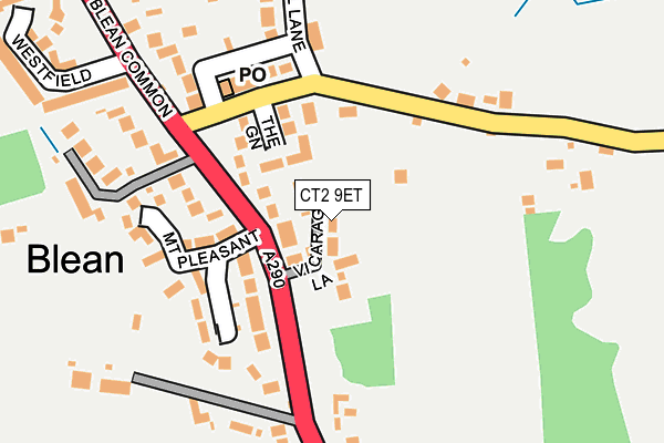 CT2 9ET map - OS OpenMap – Local (Ordnance Survey)