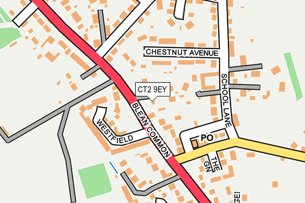 CT2 9EY map - OS OpenMap – Local (Ordnance Survey)