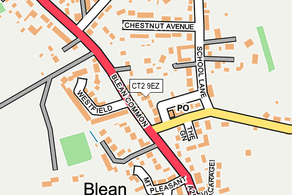 CT2 9EZ map - OS OpenMap – Local (Ordnance Survey)