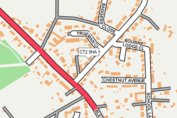 CT2 9HA map - OS OpenMap – Local (Ordnance Survey)