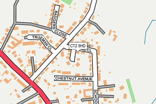 CT2 9HD map - OS OpenMap – Local (Ordnance Survey)