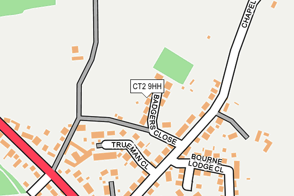 CT2 9HH map - OS OpenMap – Local (Ordnance Survey)