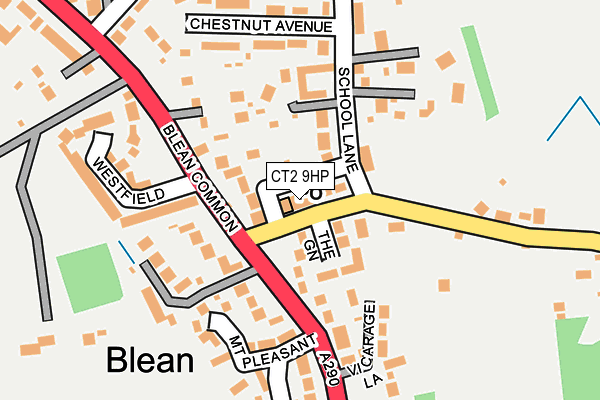 CT2 9HP map - OS OpenMap – Local (Ordnance Survey)