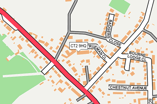 CT2 9HQ map - OS OpenMap – Local (Ordnance Survey)