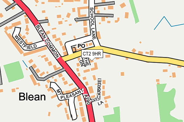 CT2 9HR map - OS OpenMap – Local (Ordnance Survey)