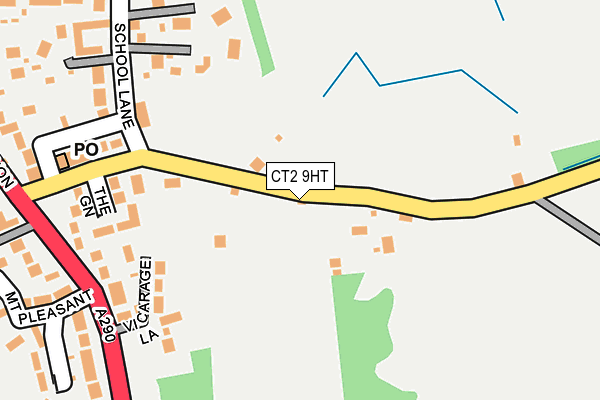 CT2 9HT map - OS OpenMap – Local (Ordnance Survey)