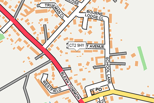 CT2 9HY map - OS OpenMap – Local (Ordnance Survey)