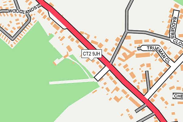 Map of KEMINGTON'S LODGE LTD at local scale