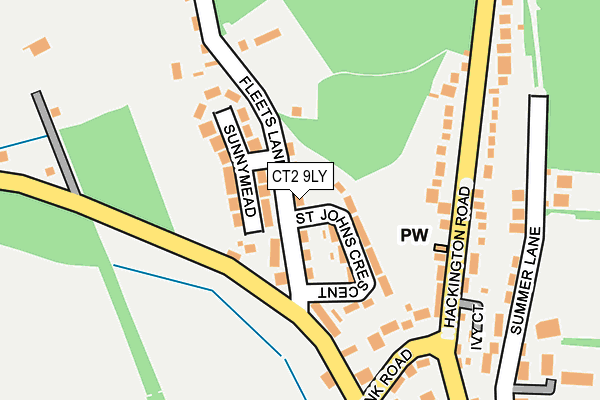 CT2 9LY map - OS OpenMap – Local (Ordnance Survey)