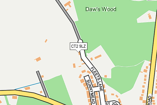 CT2 9LZ map - OS OpenMap – Local (Ordnance Survey)