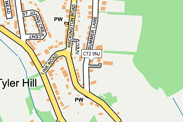 CT2 9NJ map - OS OpenMap – Local (Ordnance Survey)
